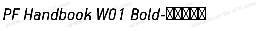 PF Handbook W01 Bold字体转换